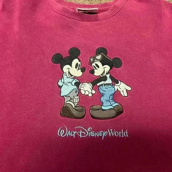 Mickey and Minnie Walt Disney sweatshirt long sleeve size Large vintage - Picture 2 of 5